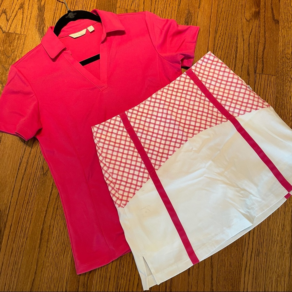 Lady Hagen Pink and White Skirt